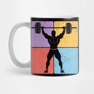 Strong Weightlifter Silhouette Gym Motivation Art Mug